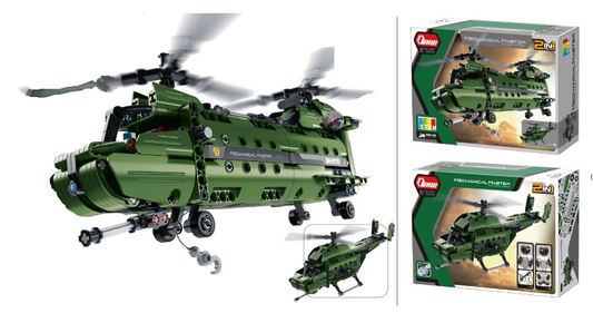 qihui 6809Tech bricks 2in1 military helicopter