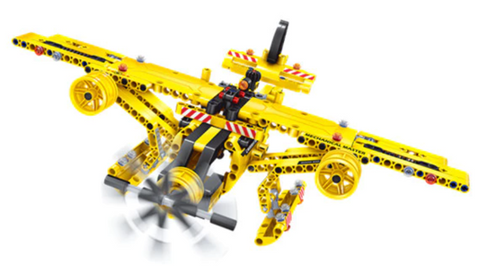 Qihui 6802 Mechanical Master Engineering Dump Truck + Aircraft 2in1 Vehicle Kit
