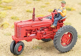 GHQ 1950's Red Farm Tractor 60-6001 HO