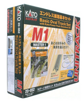 Kato 20-852, M1 N Scale Basic Oval Unitrack Starter Set With Kato SX Power Pack