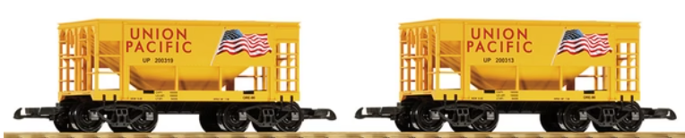 PIKO 38950 UP ORE CAR, FLAG 2-PACK (G-SCALE)