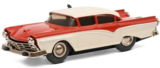 Schuco Micro Racer Fairlane 1045 with Wind-Up Motor Model Car Red Beige