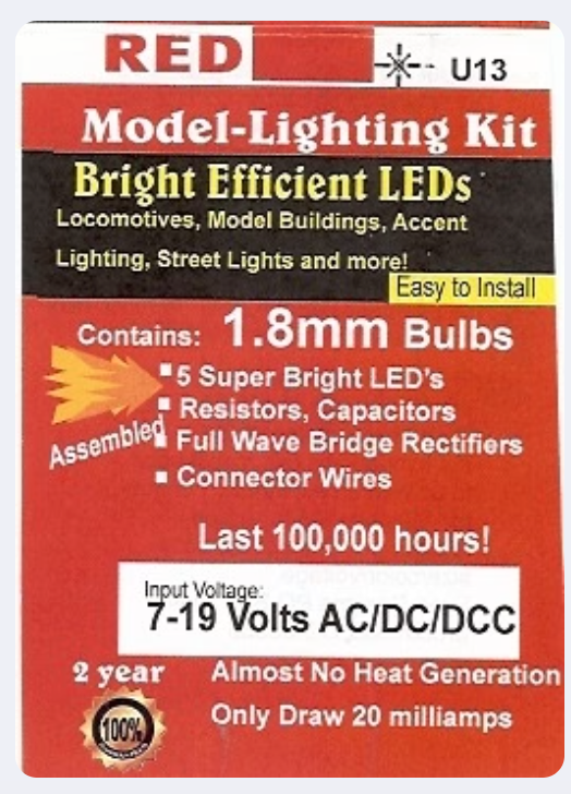 Small Bright Red LED Item number U13 Pkg: 