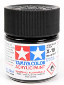 Tamiya acrylic paint can with black lid on a white background