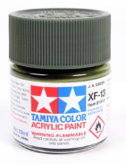 Tamiya acrylic paint bottle with gray color swatch