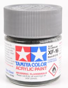 Tamiya acrylic paint can with gray color swatch