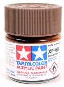 Tamiya Color acrylic paint can with brown color swatch