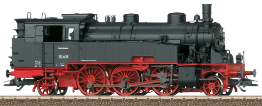 Model of a steam locomotive on a white background