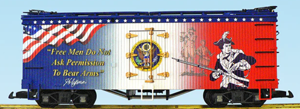 USA Trains R16007 G “Free Men” Patriotic Car U.S. Refrigerator Cars #4059
