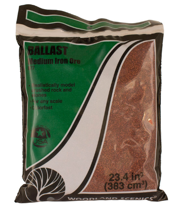 Woodland Scenic B77 Medium Iron Ore Ballast bag