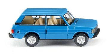 Model of a blue car on a white background