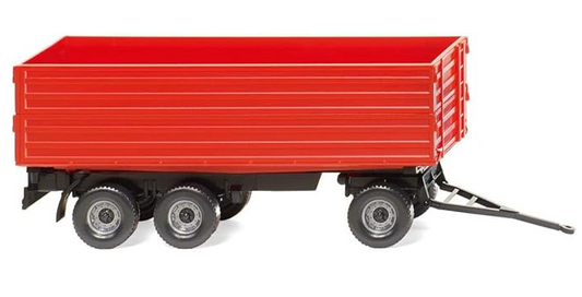 Red trailer on a white background