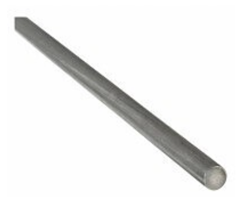 Metal rod on a white background