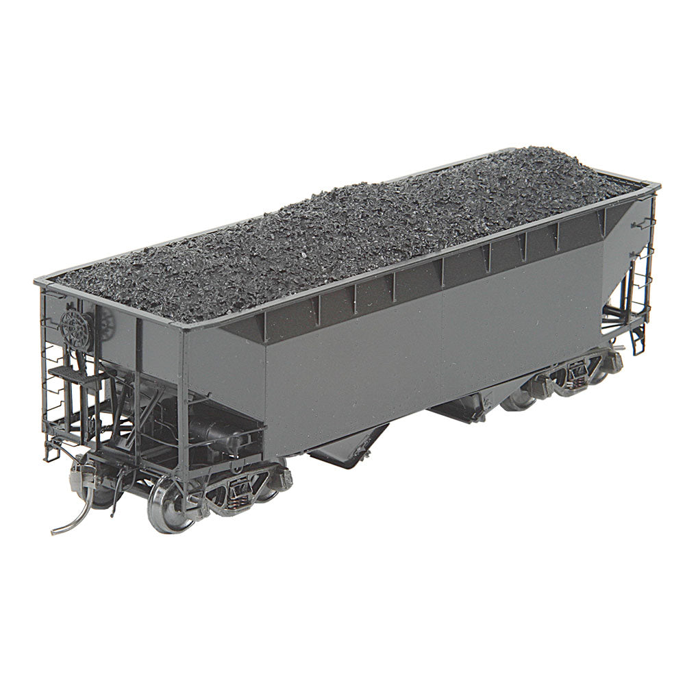 Kadee 7001 HO Scale Undecorated 50 Ton AAR Standard Open Bay Hopper with Wine Latches - Black - RTR