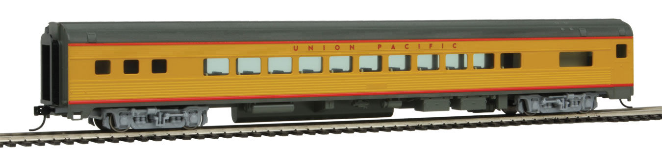 Walthers 30204 HO 85' Budd Small-Window Coach - Ready to Run -- Union Pacific(R) (Armour Yellow, gray)