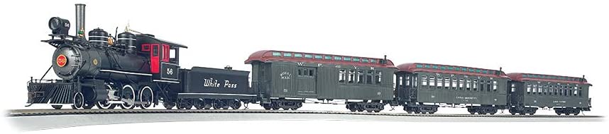 Bachmann Trains - White Pass & Yukon Passenger Ready To Run Electric Train Set - On30 Scale - Runs on HO Track