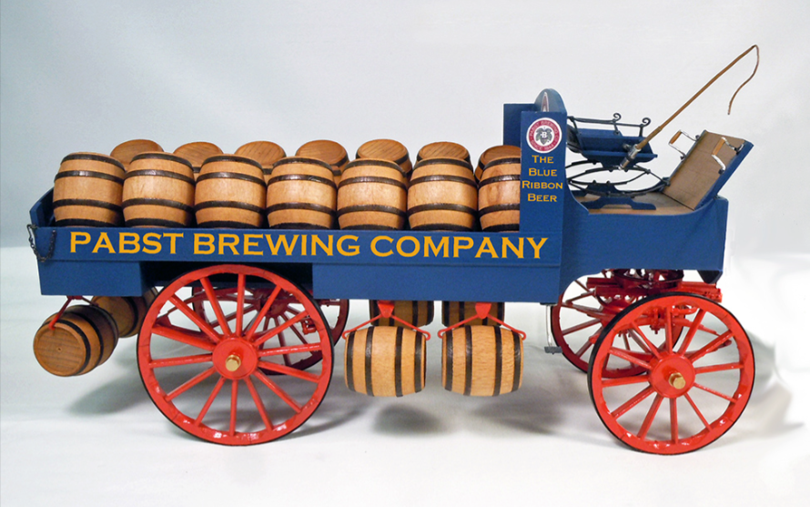Colorful Antique beer wagon