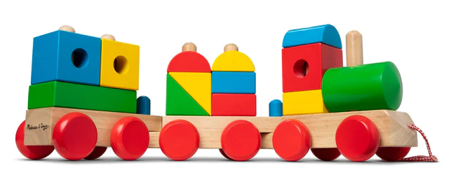 Jumbo Wooden Stacking Train multi color wood