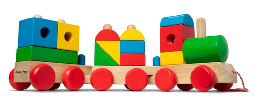 Jumbo Wooden Stacking Train multi color wood