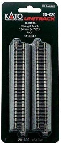 Straight N scale track