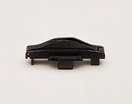 A black continuous uncoupler for model trains.