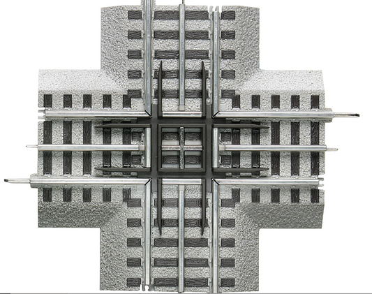 Lionel O Gauge FasTrack 90 Deg Crossover component for a toy train set