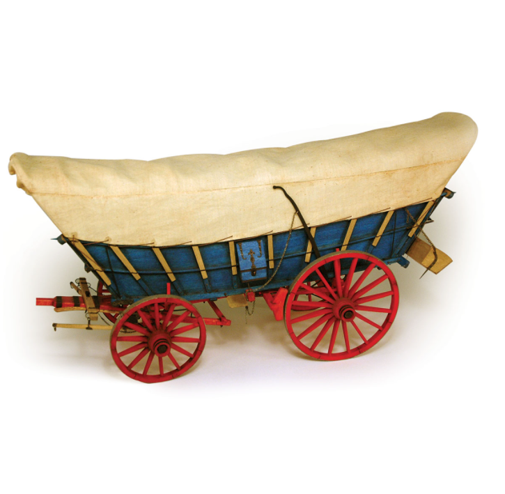 red blue MODEL TRAILWAYS CONESTOGA WAGON