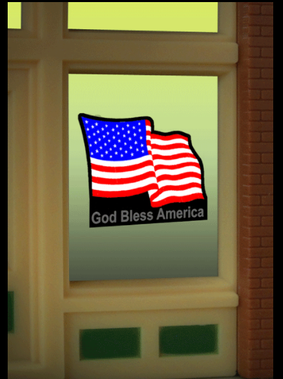 Miller Flag window sign animated HO,O,G – Andrew's Trains