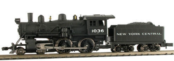 N scale black steam locomotive