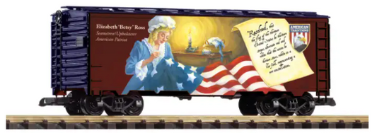 Betsy Ross patriotic car