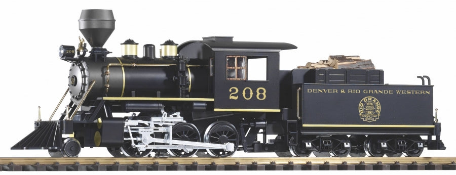 PIKO 38228 G Scale Denver & Rio Grande Western (D&RGW) Mogul #208 Steam Locomotive w/ Sound and Smoke