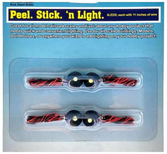 Rock Island Hobby RIH5101 Peel Stick'n Light LEDs (4-Pack)