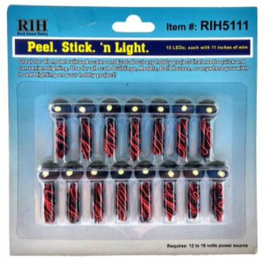 Rock Island Hobby RIH5111 Peel Stick'n Light LEDs (15-Pack)