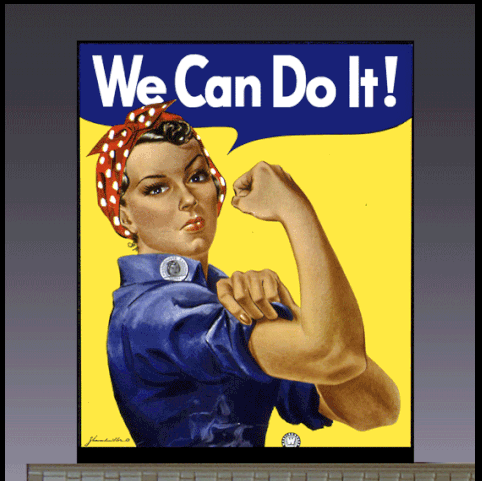 Miller Large We Can Do It animated sign G,O,HO