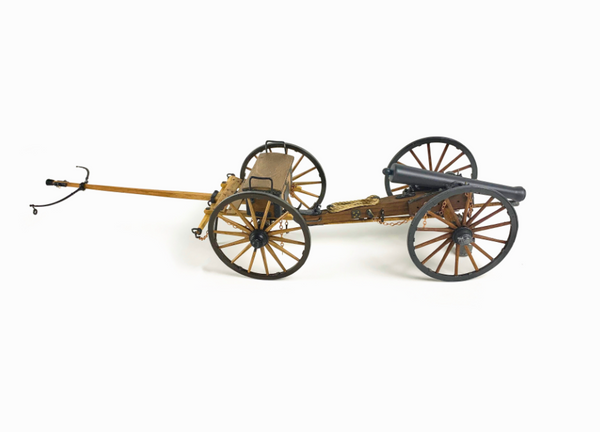 Guns of History MS4003CB Napoleon Cannon with Limber - Wood & Brass Model Kit Combination 1:16 Scale