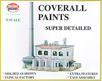 Model Power N Scale Coverall Paints Factory Deluxe Building Kit