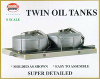 Model Power 1569 N Scale Model Power Twin Oil Tanks Kit