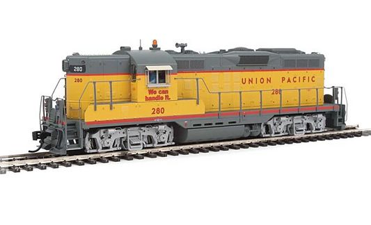 Walthers 92049711 EMD GP9 Phase II High Short Hood - Standard DC -- Union Pacific(R) #280 (Armour Yellow, gray, red) HO Scale