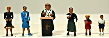 Model Power 5737 HO Scale Pastor and Congregants