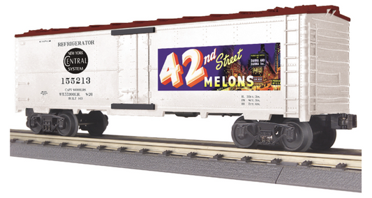 MTH 30-78226 O Scale RailKing Modern Reefer Car-42nd Street Melons Car No. 155213
