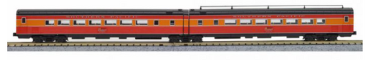 KATO 106-6310 N Scale SP Lines 1940s Era Daylight 2-Car Articulated Add-on Passenger Set With Lighted Interiors