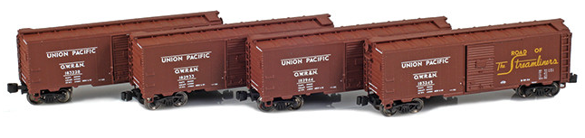 AZL 914314-1 Union Pacific 40’ AAR Boxcar | 4-Car Set