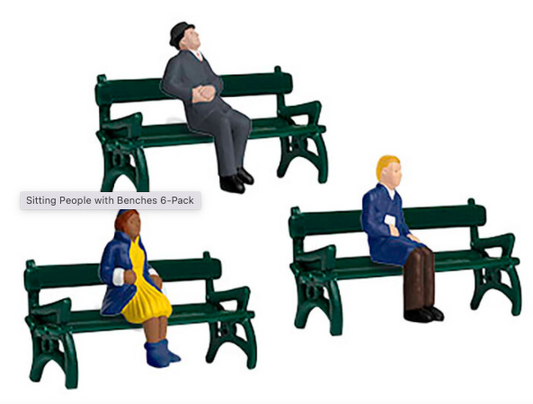 Lionel 1930190 Sitting People with Benches 6-Pack 1930190