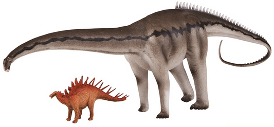 BACTW29109 Diplodocus and Kentrosaurus 1:40 scale models London Natural History Museum