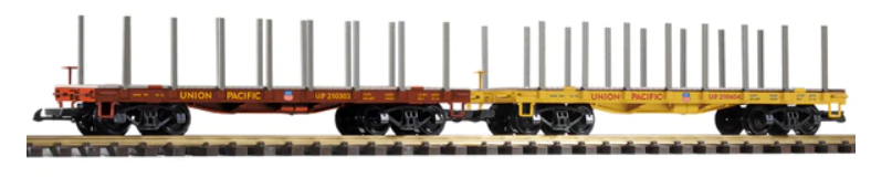 PIKO 38774 UP Flatcar 2-Pack (G-Scale)