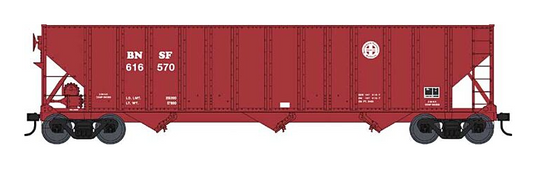 Bowser 42868 100-Ton 3-Bay Open Hopper - Ready to Run -- Burlington Northern Santa Fe #616570