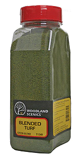 Woodland Scenics WOO1349 Blended Turf Shaker 32oz -- Green Blend, All Scales