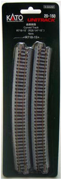Kato 20-150 718mm (28 1/4') 15 Curve Track R718-15 (N scale)