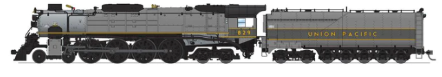 BLI 7366 Union Pacific 4-8-4, Class FEF-2, #829, TTG w/ Yellow, Paragon4 Sound/DC/DCC, Smoke, HO