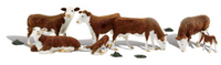 Woodland Scenics 1843 - Hereford Cows - HO Scale